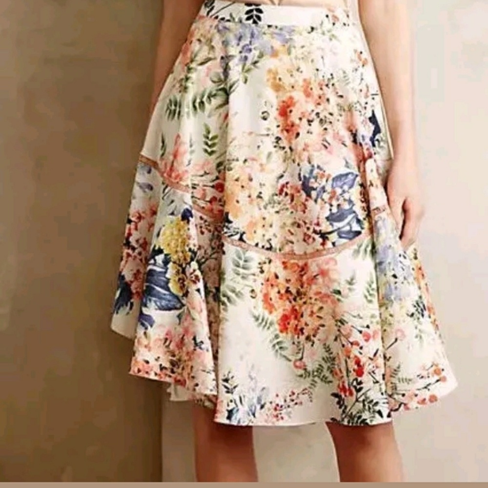 New Anthropologie Ranna Gill Floral Jardin Skirt